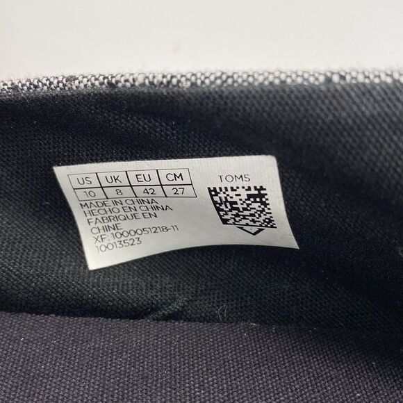 Tom's Classic Espadrille, Gray with Black Dots, size 10 - Picture 9 of 9